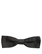 Dolce & Gabbana Men Black 100% Cotton Adjustable Neck Papillon Bow Tie