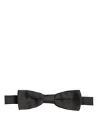 Dolce & Gabbana Men Black 100% Cotton Adjustable Neck Papillon Bow Tie