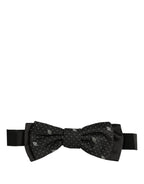 Dolce & Gabbana Men Black DG Polka Dot Adjustable Neck Papillon Bow Tie