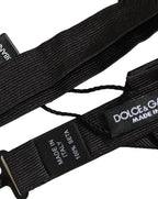 Dolce & Gabbana Men Black 100% Silk Adjustable Neck Papillon Bow Tie