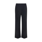 Khaite Black Polyester Casual Pants