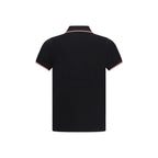 Moncler Black Cotton Polo Shirt