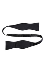 Dolce & Gabbana Men Black 100% Silk Adjustable Neck Papillon Bow Tie