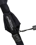 Dolce & Gabbana Men Black 100% Silk Adjustable Neck Papillon Bow Tie