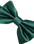 Dolce & Gabbana Men Green 100% Silk Adjustable Neck Papillon Bow Tie