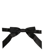 Dolce & Gabbana Men Black 100% SIlk Adjustable Neck Papillon Bow Tie
