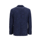 Etro Blue Wool Oves Aries Jacket