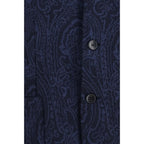 Etro Blue Wool Oves Aries Jacket
