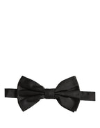 Dolce & Gabbana Men Black 100% Silk Adjustable Neck Papillon Bow Tie
