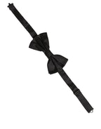 Dolce & Gabbana Men Black 100% Silk Adjustable Neck Papillon Bow Tie