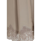 P.A.R.O.S.H. Beige Acetate Midi Skirt