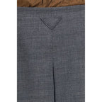 Prada Gray Wool Oves Aries Midi Skirt