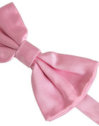 Dolce & Gabbana Men Pink 100% Silk Adjustable Neck Papillon Bow Tie