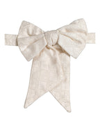 Dolce & Gabbana Men White Jacquard Silk Adjustable Neck Papillon Bow Tie