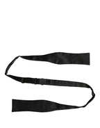 Dolce & Gabbana Men Black 100% Silk Adjustable Neck Papillon Bow Tie
