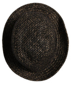 Dolce & Gabbana Gray Melange Blended Textured Tweed Capello Hat