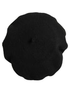 Dolce & Gabbana Black Wool French Style Beret Capello Hat