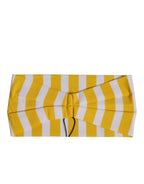 Dolce & Gabbana Yellow White Stripes Nylon Head Wrap One Size Headband