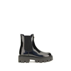 Prada Black Calf Leather Bos Taurus Chelsea Boots
