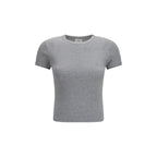 Saint Laurent Gray Cotton T-Shirt