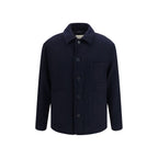Brooksfield Blue Wool Oves Aries Full-Length Jacket