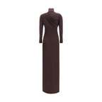Courrèges Brown Viscose Casual Dress