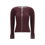 Courrèges Bordeaux Viscose Cardigan