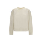 Loulou De Saison White Wool Oves Aries Sweatshirt