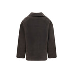Loulou De Saison Brown Wool Oves Aries Full-Length Jacket