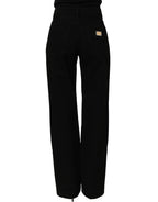 Dolce & Gabbana Black Cotton Stretch Straight Denim Jeans
