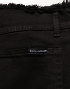 Dolce & Gabbana Black Cotton Skinny Denim Trouser Jeans