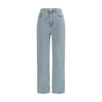 Loulou De Saison Blue Cotton Straight-Leg Jeans