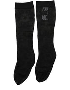 Dolce & Gabbana Black Floral Lace Nylon Stretch Stockings Socks