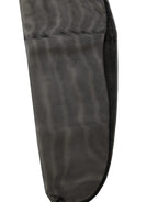 Dolce & Gabbana Black Nylon Mesh Sheer Calf Long Accessory Socks