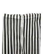 Dolce & Gabbana Black White Stripes Tights Stocking Pantyhose Socks