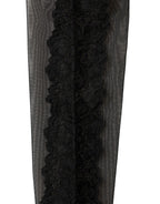 Dolce & Gabbana Black Nylon Mesh Sheer Calf Long Accessory Socks