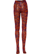 Dolce & Gabbana Purple Nylon Floral Print Tights Stockings Socks