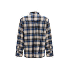 P.A.R.O.S.H. Blue Cotton Pattern Shirt