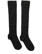 Dolce & Gabbana Black Wool Knit Calf Long Women Accessory Socks