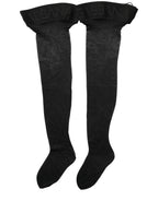 Dolce & Gabbana Black Nylon Logo Calf Long Women Accessory Socks