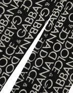 Dolce & Gabbana Black White All Over Print Sheer Stretch Tights Socks