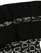 Dolce & Gabbana Black Sheer Logo Monogram High Stockings Socks