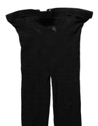 Dolce & Gabbana Black All Over Print Sheer Stretch Tights Socks
