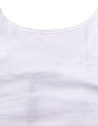 Dolce & Gabbana White Cotton Sleeveless Cropped Tank Top