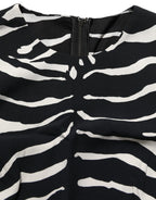 Dolce & Gabbana Black White Zebra Sleeveless Cropped Tank Top