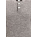Brunello Cucinelli Gray Cashmere Polo Shirt