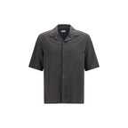 Brunello Cucinelli Gray Linen Shortsleeve Shirt
