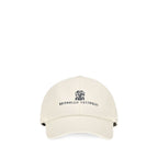 Brunello Cucinelli White Silk Cap (Baseball Hat)
