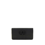 Valentino Garavani Black Calf Leather Bos Taurus Wallet