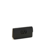 Valentino Garavani Black Calf Leather Bos Taurus Wallet